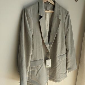 Single breasted jacket blazer light sage green NEW WITH TAG H&M